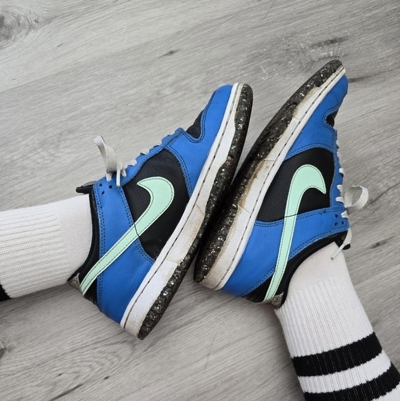 Nike | Dunk Low SE Crater blue black sporty streetwear sneakers | WMS 7.5 - Picture 10 of 13